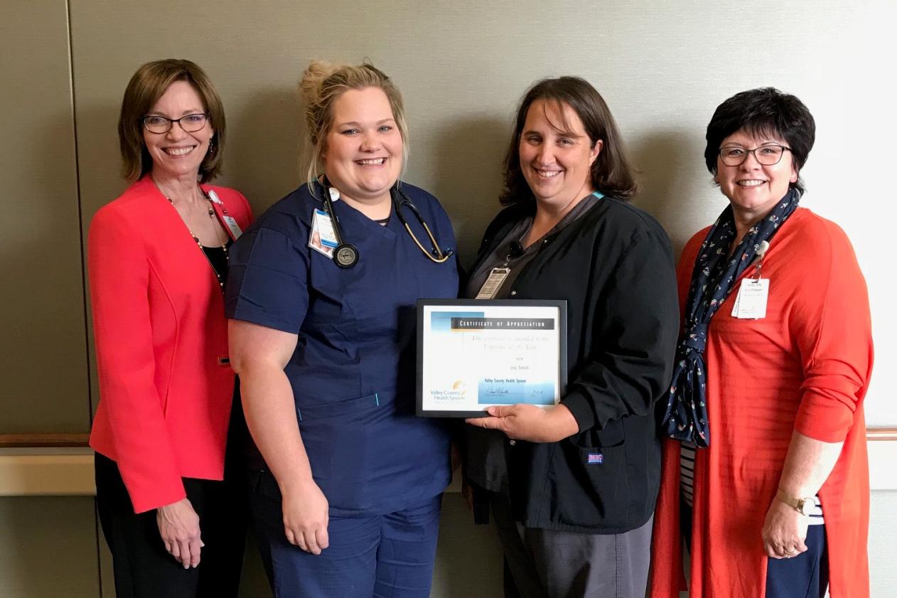 Photo of Setlik, RN, named VCHS Employee of the Year